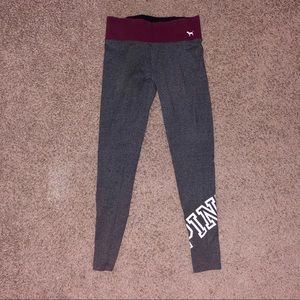 Grey PINK legging with maroon band